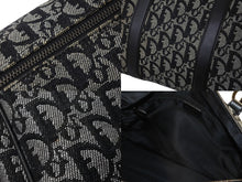 Load image into Gallery viewer, Christian Dior クリスチャンディオール トロッター 35cm ボストンバッグ BO A 0043 ブラック シルバー金具 中古 良品 56961