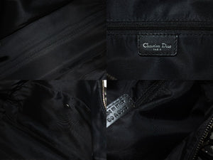 Christian Dior クリスチャンディオール トロッター 35cm ボストンバッグ BO A 0043 ブラック シルバー金具 中古 良品 56961
