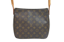 Load image into Gallery viewer, LOUIS VUITTON ルイヴィトン モノグラム ルーピング MM ショルダーバッグ M51146 ブラウン PVC ワンショルダー 美品 中古 56965