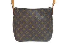 Load image into Gallery viewer, LOUIS VUITTON ルイヴィトン モノグラム ルーピング MM ショルダーバッグ M51146 ブラウン PVC ワンショルダー 美品 中古 56965