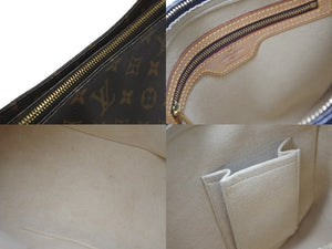 LOUIS VUITTON ルイヴィトン モノグラム ルーピング MM ショルダーバッグ M51146 ブラウン PVC ワンショルダー 美品 中古 56965