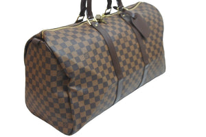 LOUIS VUITTON ルイヴィトン ダミエ キーポル50 ボストンバッグ N41427 コーティングキャンバス ブラウン 美品 中古 56971