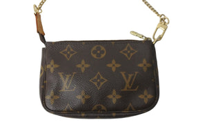 LOUIS VUITTON ルイヴィトン ポーチ M60153 ミニ ポシェット アクセソワール T&B ブラウン ゴールド金具 美品 中古 56976