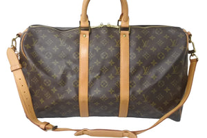 LOUIS VUITTON ルイヴィトン モノグラム キーポルバンドリエール45 ボストンバッグ M41418 ブラウン 2WAY ショルダーバッグ 中古 56979