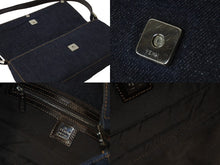 Load image into Gallery viewer, FENDI フェンディ ハンドバッグ デニム ショルダーバッグ 2119 26640 008 デニム生地 ブルー シルバー金具 良品 中古 56980