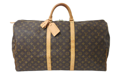 LOUIS VUITTON ルイヴィトン ボストンバッグ M41412 キーポルバンドリエール60 ブラウン PVC ゴールド金具 良品 中古 56983