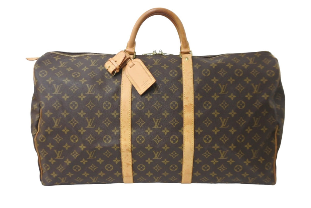 LOUIS VUITTON ルイヴィトン ボストンバッグ M41412 キーポルバンドリエール60 ブラウン PVC ゴールド金具 良品 中古 56983