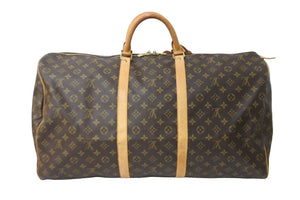 LOUIS VUITTON ルイヴィトン ボストンバッグ M41412 キーポルバンドリエール60 ブラウン PVC ゴールド金具 良品 中古 56983