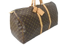Load image into Gallery viewer, LOUIS VUITTON ルイヴィトン ボストンバッグ M41412 キーポルバンドリエール60 ブラウン PVC ゴールド金具 良品 中古 56983