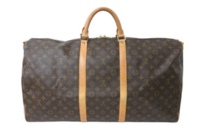 LOUIS VUITTON ルイヴィトン ボストンバッグ M41412 キーポルバンドリエール60 ブラウン PVC ゴールド金具 中古 56984