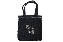 Load image into Gallery viewer, 極美品 CHANEL シャネル ロケット モチーフ ツイード トートバッグ 24番台 ブラック ラメ ココマーク チェーン A94656 中古 56985