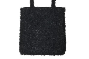 極美品 CHANEL シャネル ロケット モチーフ ツイード トートバッグ 24番台 ブラック ラメ ココマーク チェーン A94656 中古 56985