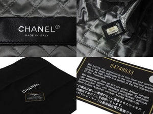 極美品 CHANEL シャネル ロケット モチーフ ツイード トートバッグ 24番台 ブラック ラメ ココマーク チェーン A94656 中古 56985