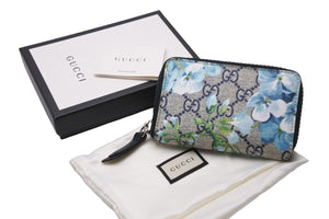 極美品 GUCCI グッチ カードケース GGブルームス ラウンドファスナー ベージュ マルチカラー 546354 中古 56987