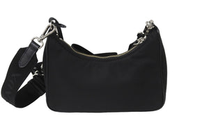 PRADA プラダショルダーバッグ ポシェットポーチ ストラップ付き 2005年再版 1BH204 シルバー金具 美品 中古 56988 
