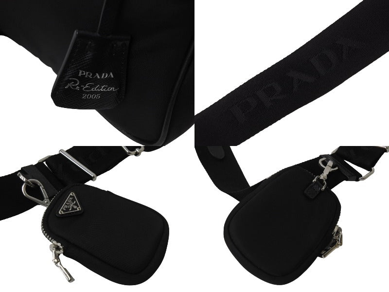 PRADA プラダ ショルダーバッグ ポシェット ポーチ ストラップ付き Re PRADA プラダ ショルダーバッグ ポシェット ポーチ ストラップ付き Re