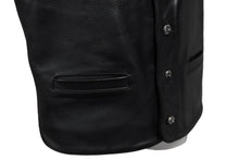 Load image into Gallery viewer, 極美品 CHROME HEARTS クロムハーツ ベスト CHクロスボタン ブラック 牛革 シルバー925 サイズS 中古 56994