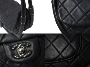 CHANEL シャネル ハンドバッグ マトラッセ ミニフラフープ 18番台 ラムスキン ブラック シルバー金具 良品 中古 57004