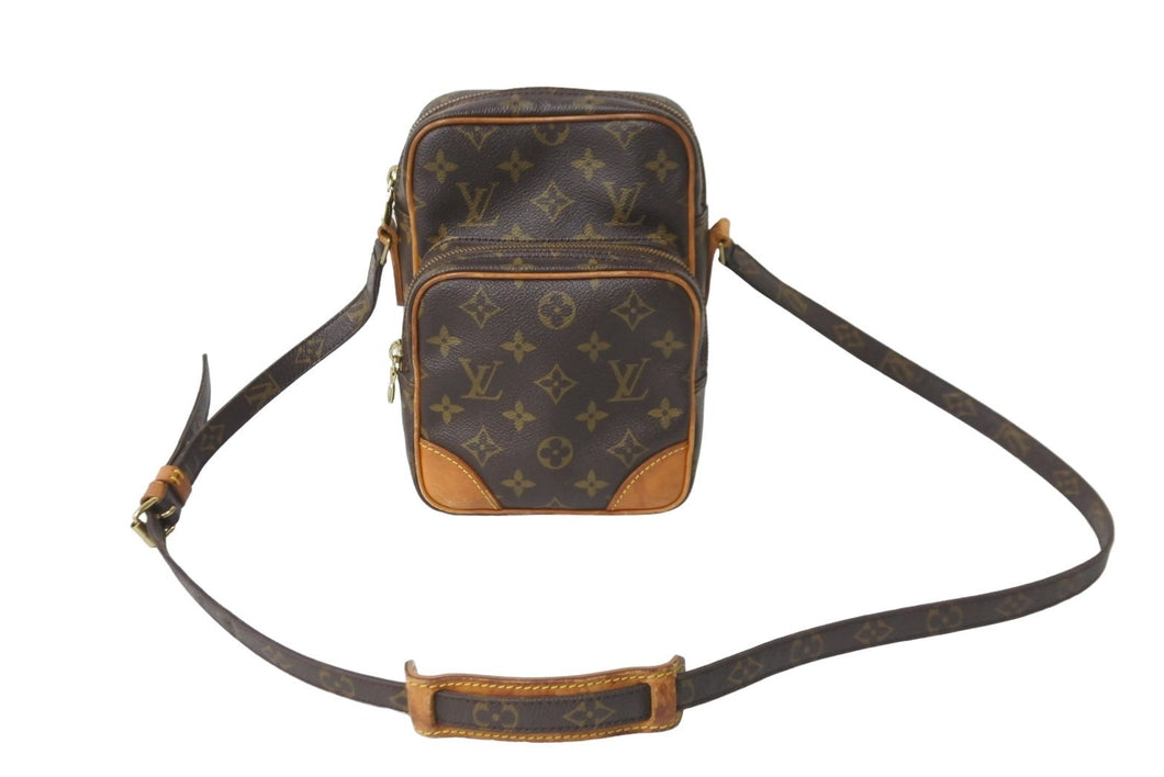 LOUIS VUITTON ルイヴィトン ショルダーバッグ 斜めがけバック アマゾン モノグラム M45236 ブラウン ゴールド金具 良品 中古 57015