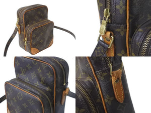 LOUIS VUITTON ルイヴィトン ショルダーバッグ 斜めがけバック アマゾン モノグラム M45236 ブラウン ゴールド金具 良品 中古 57015