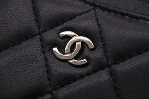 CHANEL シャネル カードケース 定期入れ ココマーク A31510 22番台 2016年 ラムスキン ブラック シルバー金具 美品 中古 57024