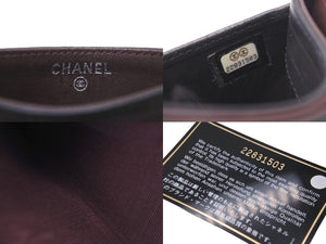 CHANEL シャネル カードケース 定期入れ ココマーク A31510 22番台 2016年 ラムスキン ブラック シルバー金具 美品 中古 57024
