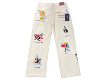 Load image into Gallery viewer, 新品未使用 KIDSUPER キッドスーパー ストレートパンツ 刺繍 AW23-PT-14 ホワイト コーデュロイ サイズ32 中古 57037