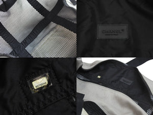 CHANEL シャネル ボストンバッグ ココマーク スポーツライン メッシュ キャンバス シリコン 8番台 2003年 ブラック 美品 中古 57038
