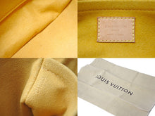 Load image into Gallery viewer, LOUIS VUITTON ルイヴィトン モノグラムデニム ミニプリーティ ハンドバッグ ロゴ ブルー ゴールド金具 M95050 中古 57069