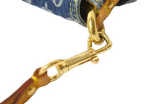 Load image into Gallery viewer, LOUIS VUITTON ルイヴィトン モノグラムデニム ミニプリーティ ハンドバッグ ロゴ ブルー ゴールド金具 M95050 中古 57069
