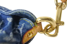 Load image into Gallery viewer, LOUIS VUITTON ルイヴィトン モノグラムデニム ミニプリーティ ハンドバッグ ロゴ ブルー ゴールド金具 M95050 中古 57069