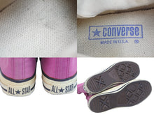 Load image into Gallery viewer, CONVERSE コンバース スニーカー クロムハーツコラボ ピンク クロスパッチ コットンキャンバス サイズ22 良品 中古 57097