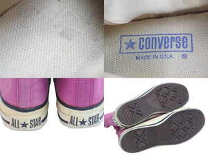 CONVERSE コンバース スニーカー クロムハーツコラボ ピンク クロスパッチ コットンキャンバス サイズ22 良品 中古 57097