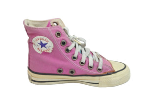 CONVERSE コンバース スニーカー クロムハーツコラボ ピンク クロスパッチ コットンキャンバス サイズ22 良品 中古 57097