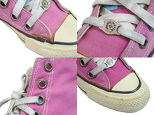 Load image into Gallery viewer, CONVERSE コンバース スニーカー クロムハーツコラボ ピンク クロスパッチ コットンキャンバス サイズ22 良品 中古 57097