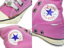 Load image into Gallery viewer, CONVERSE コンバース スニーカー クロムハーツコラボ ピンク クロスパッチ コットンキャンバス サイズ22 良品 中古 57097