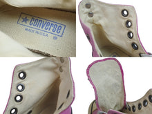 Load image into Gallery viewer, CONVERSE コンバース スニーカー クロムハーツコラボ ピンク クロスパッチ コットンキャンバス サイズ22 良品 中古 57097