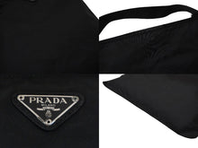 Load image into Gallery viewer, PRADA プラダ ショルダーバッグ 三角ロゴ トライアングルロゴ ナイロン ブラック シルバー 良品 中古 57104