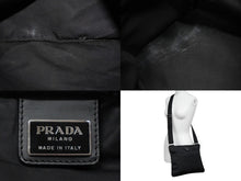 Load image into Gallery viewer, PRADA プラダ ショルダーバッグ 三角ロゴ トライアングルロゴ ナイロン ブラック シルバー 良品 中古 57104