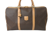 Load image into Gallery viewer, CELINE セリーヌ ボストンバッグ マカダム柄 ブラウン PVC レザー ゴールド金具 M13 美品 中古 57107