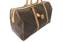 Load image into Gallery viewer, CELINE セリーヌ ボストンバッグ マカダム柄 ブラウン PVC レザー ゴールド金具 M13 美品 中古 57107