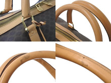 Load image into Gallery viewer, CELINE セリーヌ ボストンバッグ マカダム柄 ブラウン PVC レザー ゴールド金具 M13 美品 中古 57107