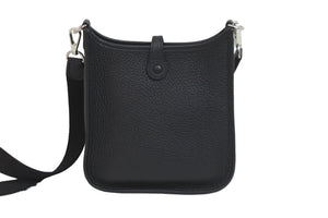 新品同様 HERMES エルメス ショルダーバッグ エヴリンTPM トリヨンクレマンス ブラック U刻印 シルバー金具 中古 57112