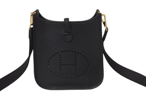 新品未使用 HERMES エルメス ショルダーバッグ エヴリンTPM トリヨンクレマンス ブラック B刻印 ゴールド金具 中古 57113