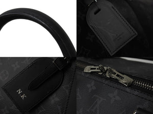 LOUIS VUITTON ルイヴィトン ボストンバッグ キーポルバンドリエール55 モノグラムエクリプス M40605 シルバー金具 美品 中古 57117