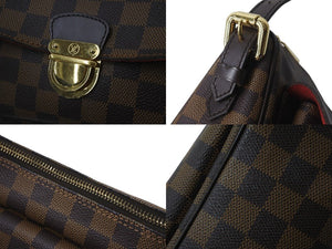極美品 LOUIS VUITTON ルイヴィトン ショルダーバッグ ラヴェッロGM ダミエ N60006 廃番 ブラウン ゴールド金具 中古 57118