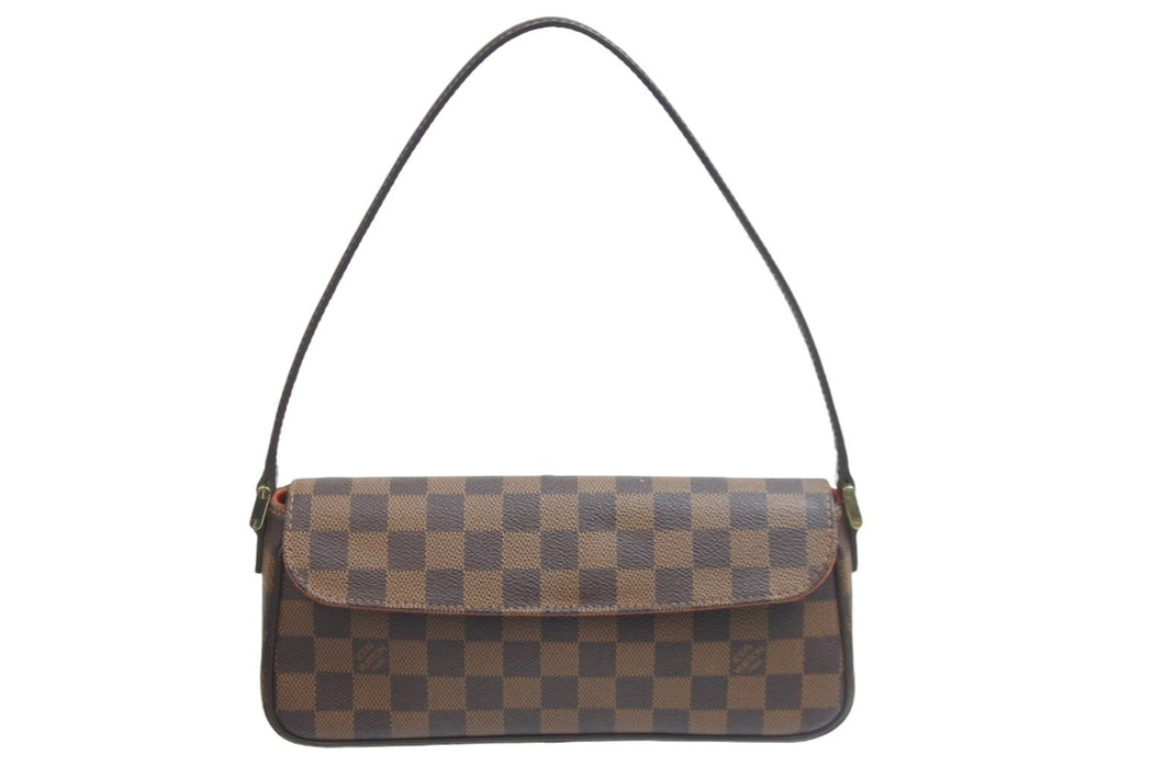 極美品 LOUIS VUITTON ルイヴィトン ハンドバッグ ワンショルダー レコレータ ダミエ N51299 ブラウン ゴールド金具 中古 57119