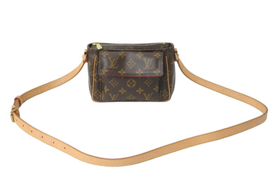 LOUIS VUITTON ルイヴィトン ショルダーバッグ ヴィバシテPM M51165 廃番 モノグラム ブラウン ゴールド金具 良品 中古 57122