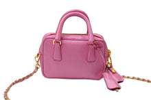 Load image into Gallery viewer, PRADA プラダ 2WAYミニバッグ ハンドバッグ サフィアーノ ピンク ゴールド金具 BL0705 良品 中古 57125