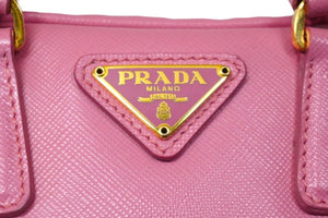 PRADA プラダ 2WAYミニバッグ ハンドバッグ サフィアーノ ピンク ゴールド金具 BL0705 良品 中古 57125